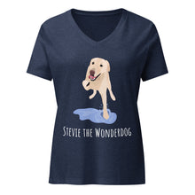 Load image into Gallery viewer, Stevie the Wonderdog Women's V-Neck T shirt