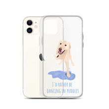 Load image into Gallery viewer, I'd Rather Be Dancing in Puddle iPhone Case