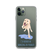 Load image into Gallery viewer, I'd Rather Be Dancing in Puddle iPhone Case