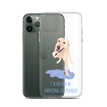 Load image into Gallery viewer, I'd Rather Be Dancing in Puddle iPhone Case