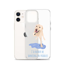 Load image into Gallery viewer, I'd Rather Be Dancing in Puddle iPhone Case