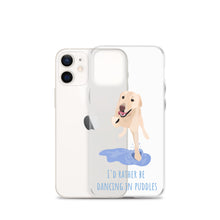Load image into Gallery viewer, I'd Rather Be Dancing in Puddle iPhone Case
