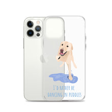Load image into Gallery viewer, I'd Rather Be Dancing in Puddle iPhone Case