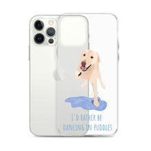 Load image into Gallery viewer, I'd Rather Be Dancing in Puddle iPhone Case