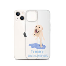Load image into Gallery viewer, I'd Rather Be Dancing in Puddle iPhone Case