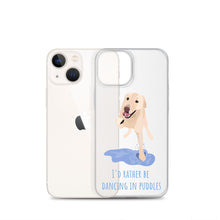 Load image into Gallery viewer, I'd Rather Be Dancing in Puddle iPhone Case