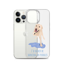 Load image into Gallery viewer, I'd Rather Be Dancing in Puddle iPhone Case