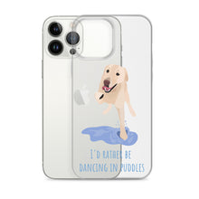 Load image into Gallery viewer, I'd Rather Be Dancing in Puddle iPhone Case