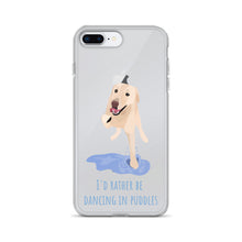 Load image into Gallery viewer, I'd Rather Be Dancing in Puddle iPhone Case