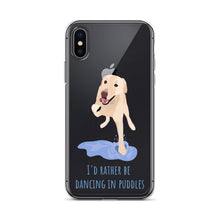 Load image into Gallery viewer, I'd Rather Be Dancing in Puddle iPhone Case