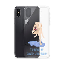 Load image into Gallery viewer, I'd Rather Be Dancing in Puddle iPhone Case