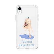 Load image into Gallery viewer, I'd Rather Be Dancing in Puddle iPhone Case