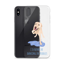 Load image into Gallery viewer, I'd Rather Be Dancing in Puddle iPhone Case