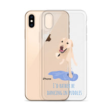 Load image into Gallery viewer, I'd Rather Be Dancing in Puddle iPhone Case