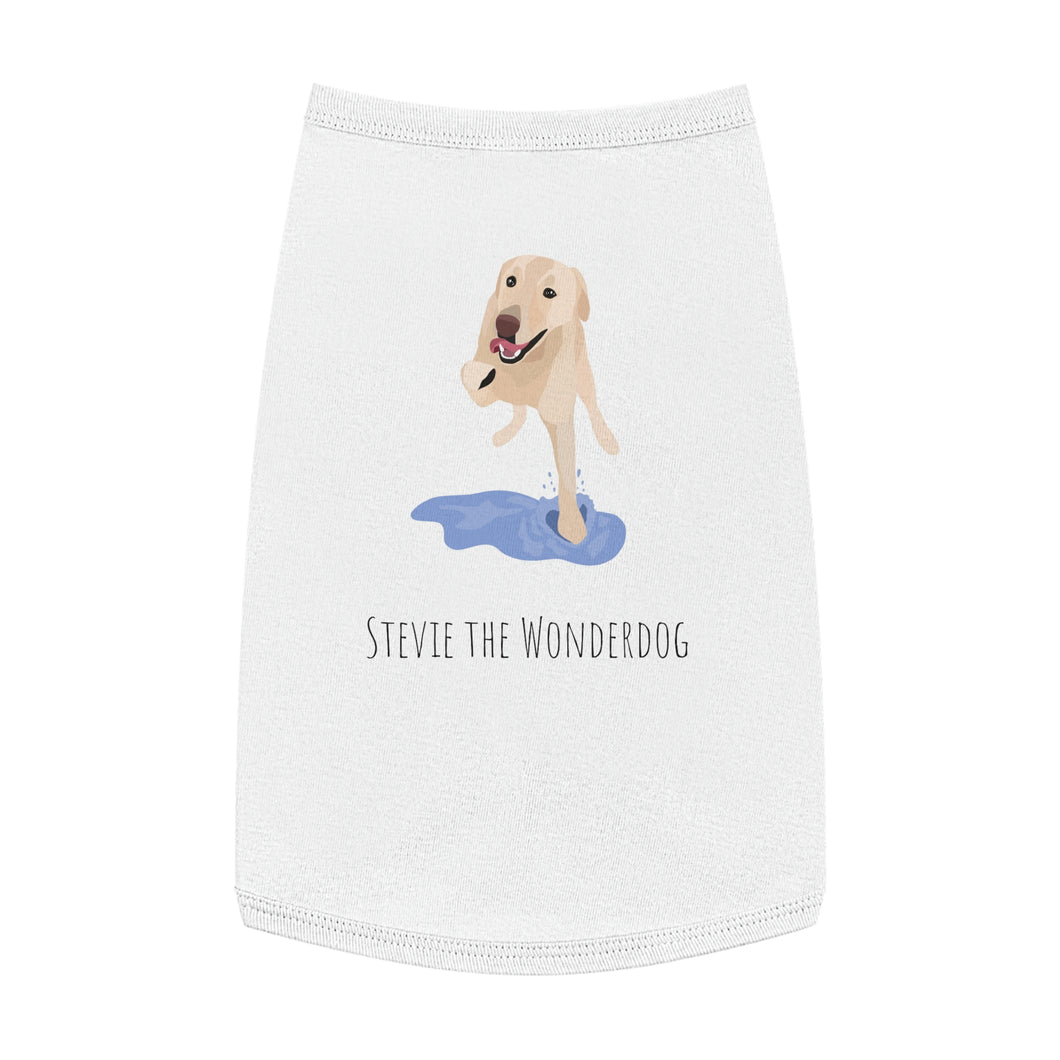 Stevie Dog Shirt (white and gray)